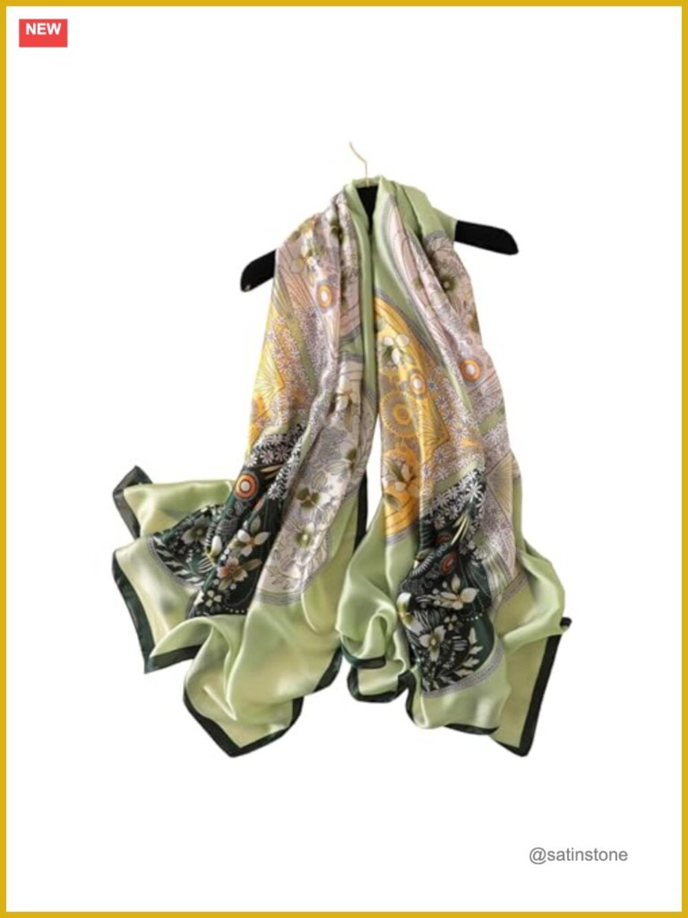 100% Mulberry Silk Scarf Long Lightweight Shawl Wrap